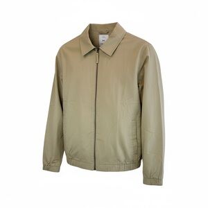 Free Assembly NWT Coach Jacket Khaki Tan Zip Up Size XL Lightweight